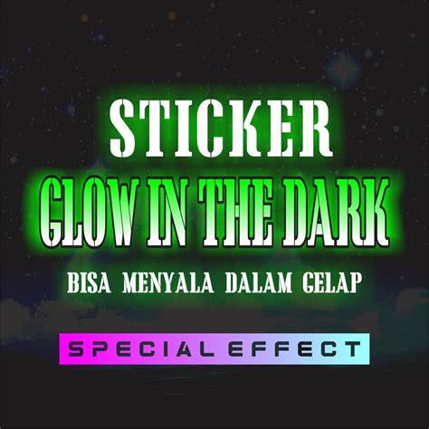 Jual Sticker Glow In The Dark Custom Satuan Bisa Menyala Dalam Gelap