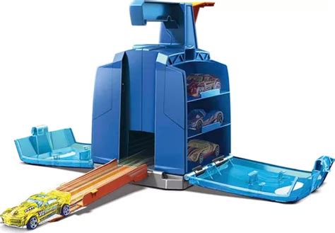 Hot Wheels Track Builder Lanzador Tramos Gcf Mattel Color Azul Y