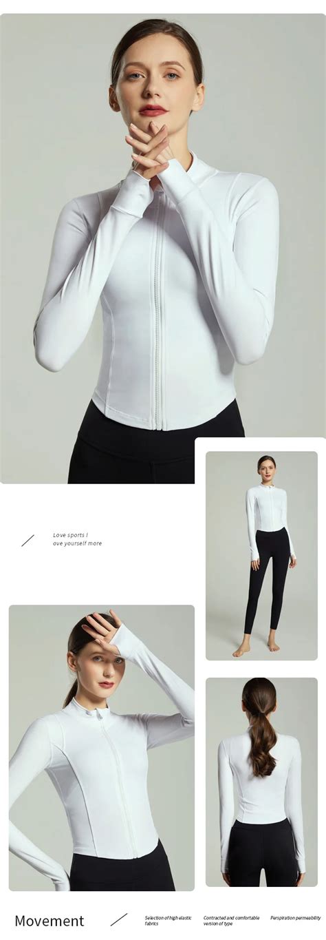 Zipper Fitness Coat Women S Yoga Clothes Tight Blazer Quick Dry Yoga