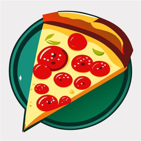 Premium Vector Vector Slice Of Pizza Cartoon Vector Illustration Fast