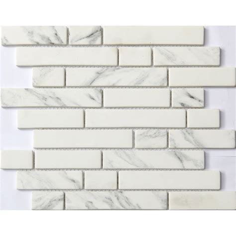 Mosaïque mur Graphik marbre carrare blanc Marbre carrare Marbre Carrare