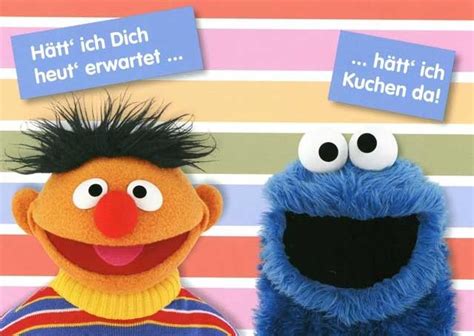 Postkarte Sesamstrasse Ernie Und Kr Melmonster H Tt Ich Dich Heut