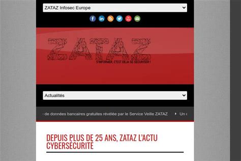 Zataz Le Blog D Di La Cybers Curit