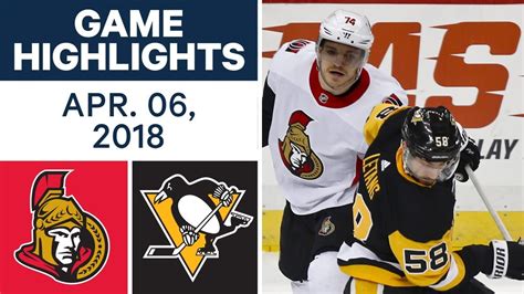 Nhl Game Highlights Senators Vs Penguins Apr Youtube