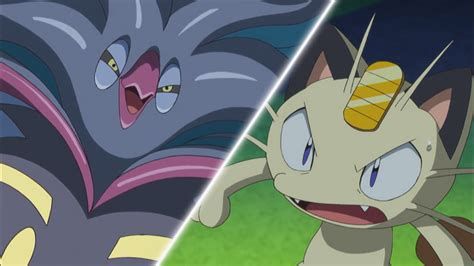 File Meowth Confronting Evil Malamar Png Bulbagarden Archives