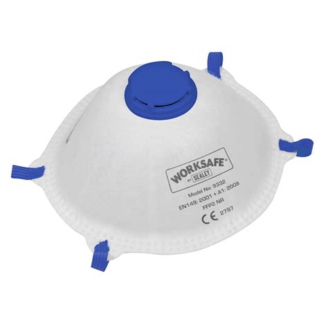 Cup Mask Valved FFP2 Pack Of 3 9332 3 Worksafe By Sealey