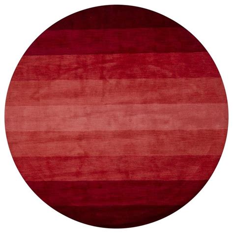 Contemporary Metro Round 79 Round Red Area Rug Contemporary Rugs