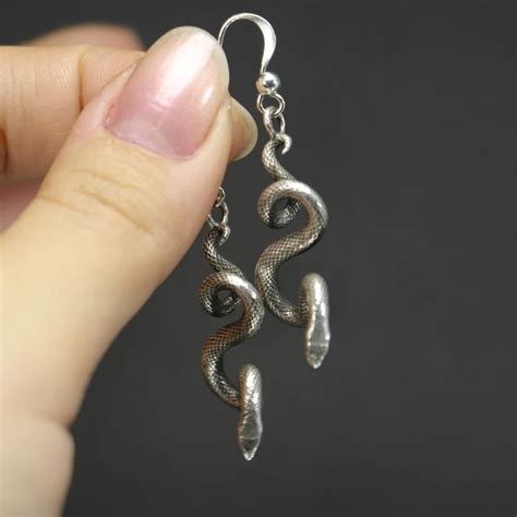 Snake Earring Snake Jewelry Set Snake Pendant Snake Charm Serpent