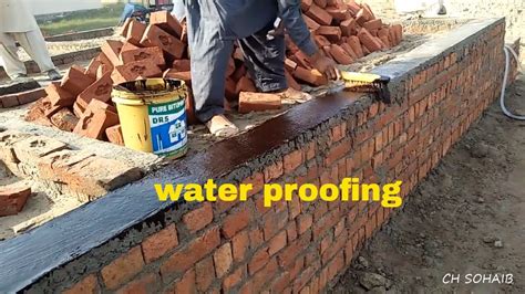 Water Proof Coating On Damp Proof Course Dpc Coating Of Bitumen