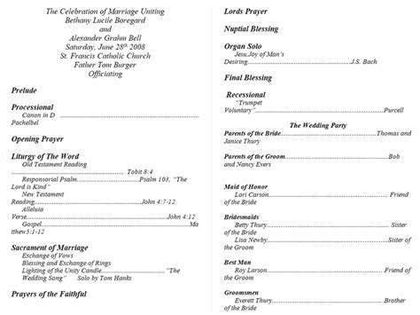 Create A Wedding Program With These Stylish Free Templates Wedding