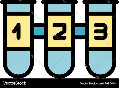 Medical Test Tube Icon Flat Royalty Free Vector Image