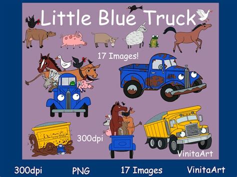 Little Blue Truck Storybook Clipart Digital Download - Etsy