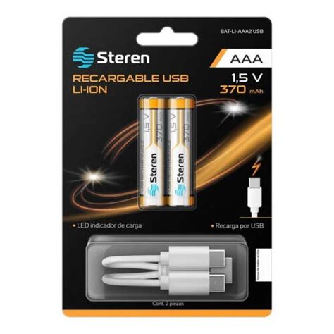 Pila Steren BAT LI AAA2 USB AAA Recargable Intercompras