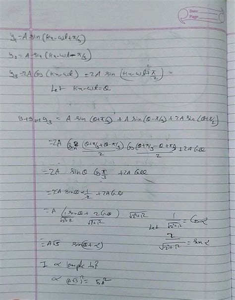 Q 5 Single Choice Consider Three Travelling Waves Y1 Asin Kx Wt 5