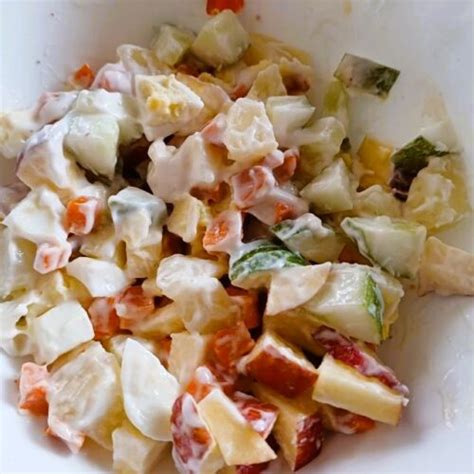 Classic Polish Sa Atka Jarzynowa Creamy Polish Salad Seasonal Flavours