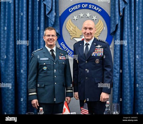 Air Force Chief Of Staff Gen David W Allvin Right Poses With Royal