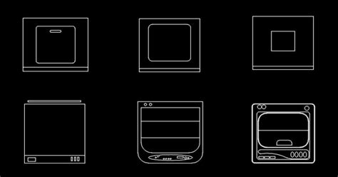 Washing Machine Cad Block And Dryers Cad Block Elevation Cadblocksdwg