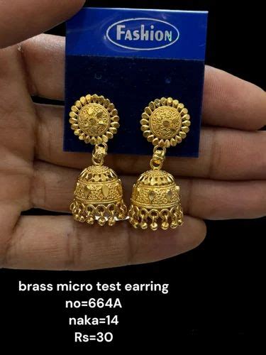 Gold Plated Brass Jhumkas At Rs 30 Pair Gold Plated Jhumkas In Rajkot