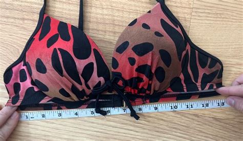 Red Cheetah Print Push Up Bikini With Skirt Gem