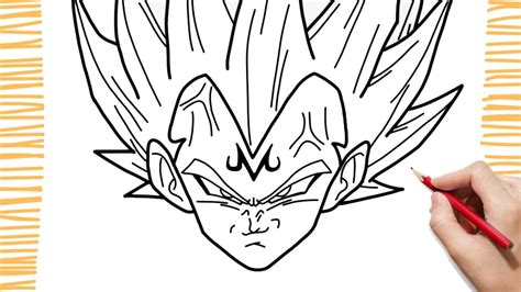 Como Desenhar O Majin Vegeta Passo A Passo Youtube