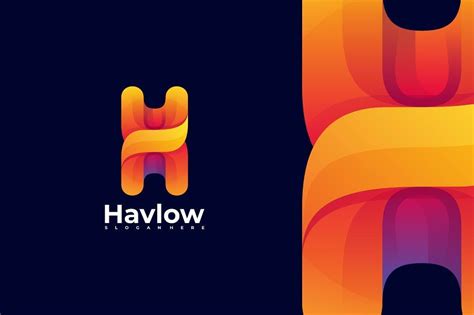 Letter H Gradient Colorful Logo | Logo design trends, Logo color, Design skills