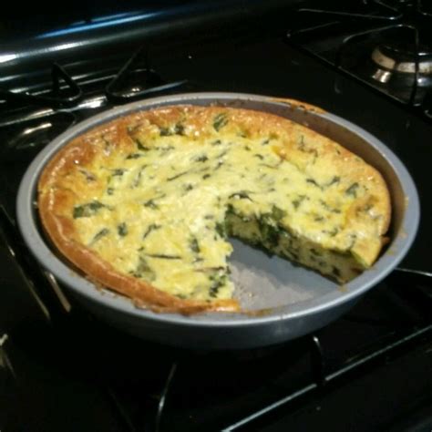 Simple Crustless Spinach And Mushroom Quiche Recipe Allrecipes