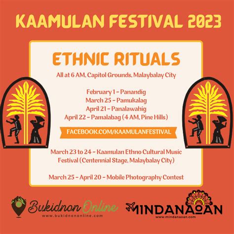 Updated Kaamulan Festival 2023 Schedule Of Activities Bukidnon Online