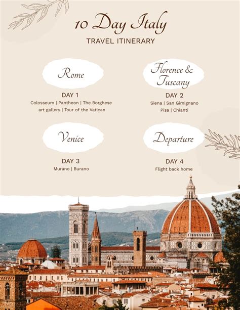 Business Travel Itinerary Template Visme