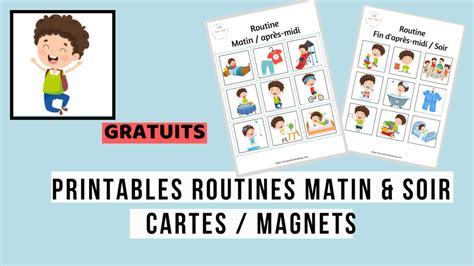 Printables Routines Matin Et Soir Routine Du Matin Routine Enfants