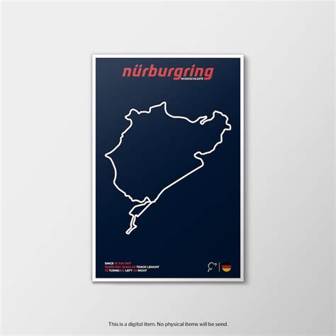 Nürburgring Nordschleife Circuit Poster Nürburgring Circuit Wall Art