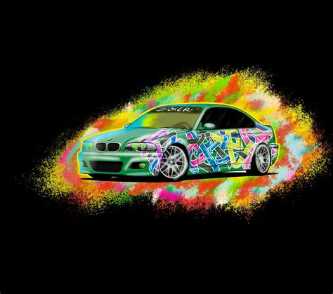 Bmw Graffiti Car Illustration Wallpaper Design Etsy