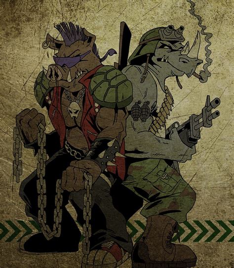 Rocksteady And Bebop Tmnt Bebop And Rocksteady Teenage Mutant Ninja Turtles Artwork Ninja