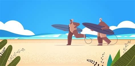 Couple De Personnes G Es Avec Des Planches De Surf Homme Femme