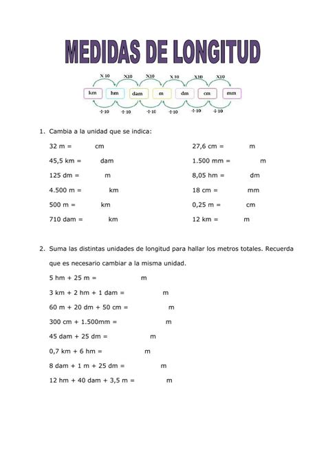 Actividad Interactiva De Unidades De Longitud Para Quinto De Primaria Puedes Hacer Los