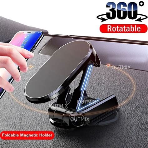 Magnetic Car Phone Holder Foldable 720 Rotation Holder Mount Mobile