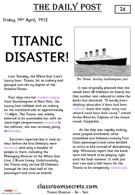 Titanic Classroom Secrets