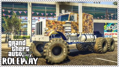 GTA 5 ROLEPLAY Worlds CRAZIEST Monster Semi Truck Ep 343 Civ YouTube