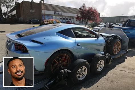 Michael B Jordans Mangled Ferrari 812 Scooped Up By Youtuber Who