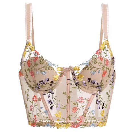 Sexy Lingerie Embroidery Sets Lace Flowers Underwear Women S Body Shaping Push Up Bra Romantic