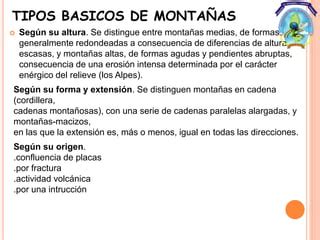 Criterios de clasificación de las montañas PPT Descarga Gratuita