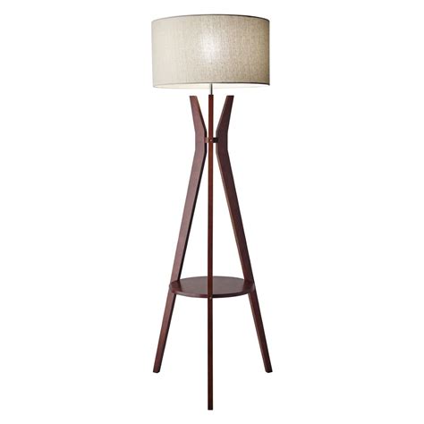 Adesso Bedford Shelf Floor Lamp Tripod Floor Lamps Floor Lamp With