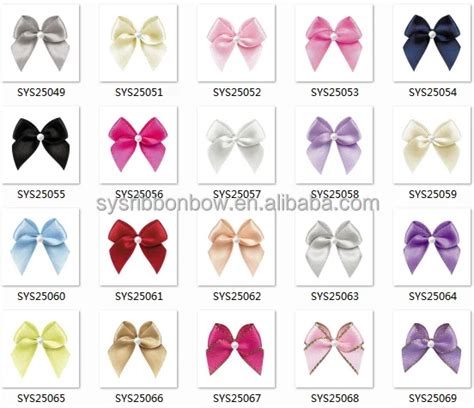 Wholesale Custom Small Satin Lingerie Bows Beautiful Luster Style For Garments