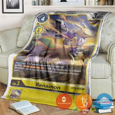 Pokemon Digimon Renamon Soft Blanket Hot Sale