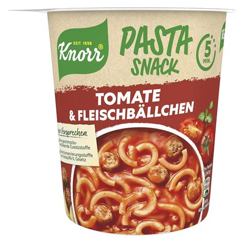 Knorr Pasta Snack Tomate Fleischb Llchen Leckere Instant Nudeln