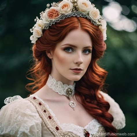 Victorian Red Haired Woman Stable Diffusion Online