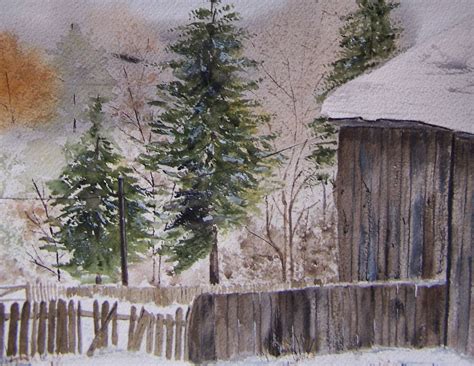 Snowy Barn Scene,old Grey Barn,weathered Barn,winter Scene,old Wood ...