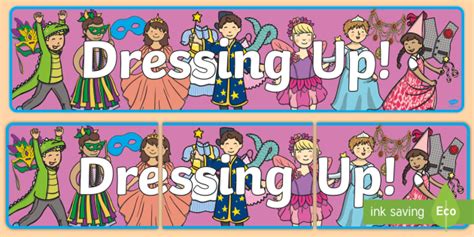 Dressing Up Display Banner Role Play Area Sign Classroom