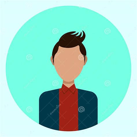 Male Avatar Profile Icon Round Man Face Stock Vector Illustration Of