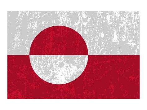 Greenland grunge flag, official colors and proportion. Vector ...