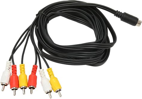 Composite Audio Video Cable Standard 9 Pin Din Plug To 6 Rca Low Loss